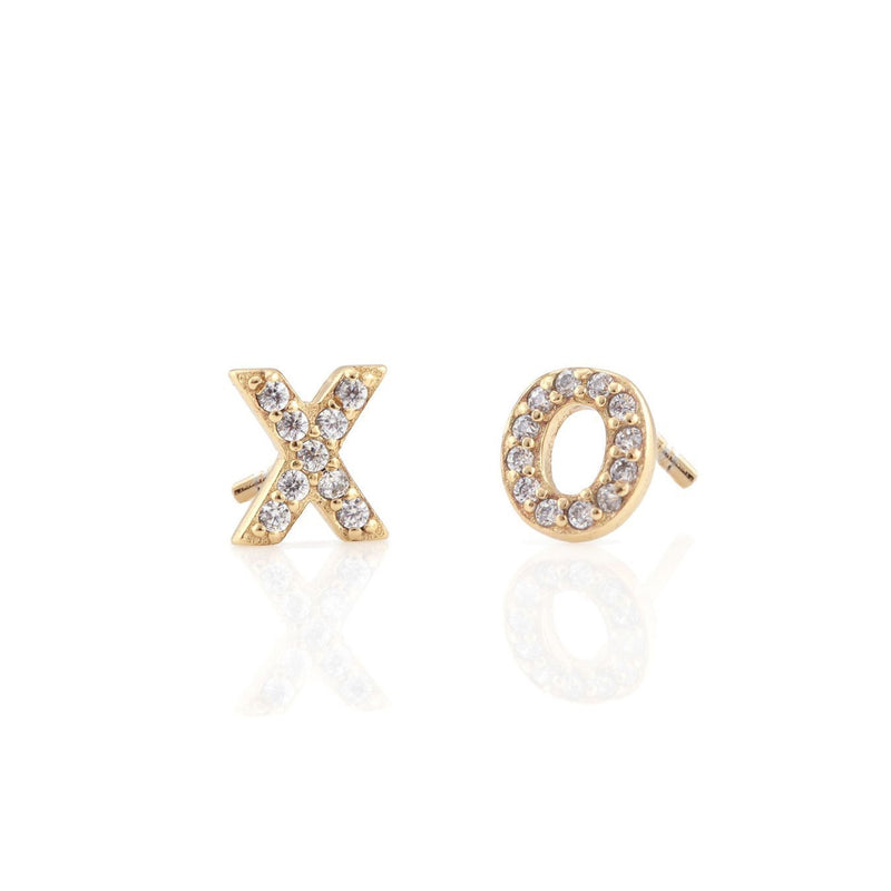 Kris Nations XO Crystal Stud Earrings