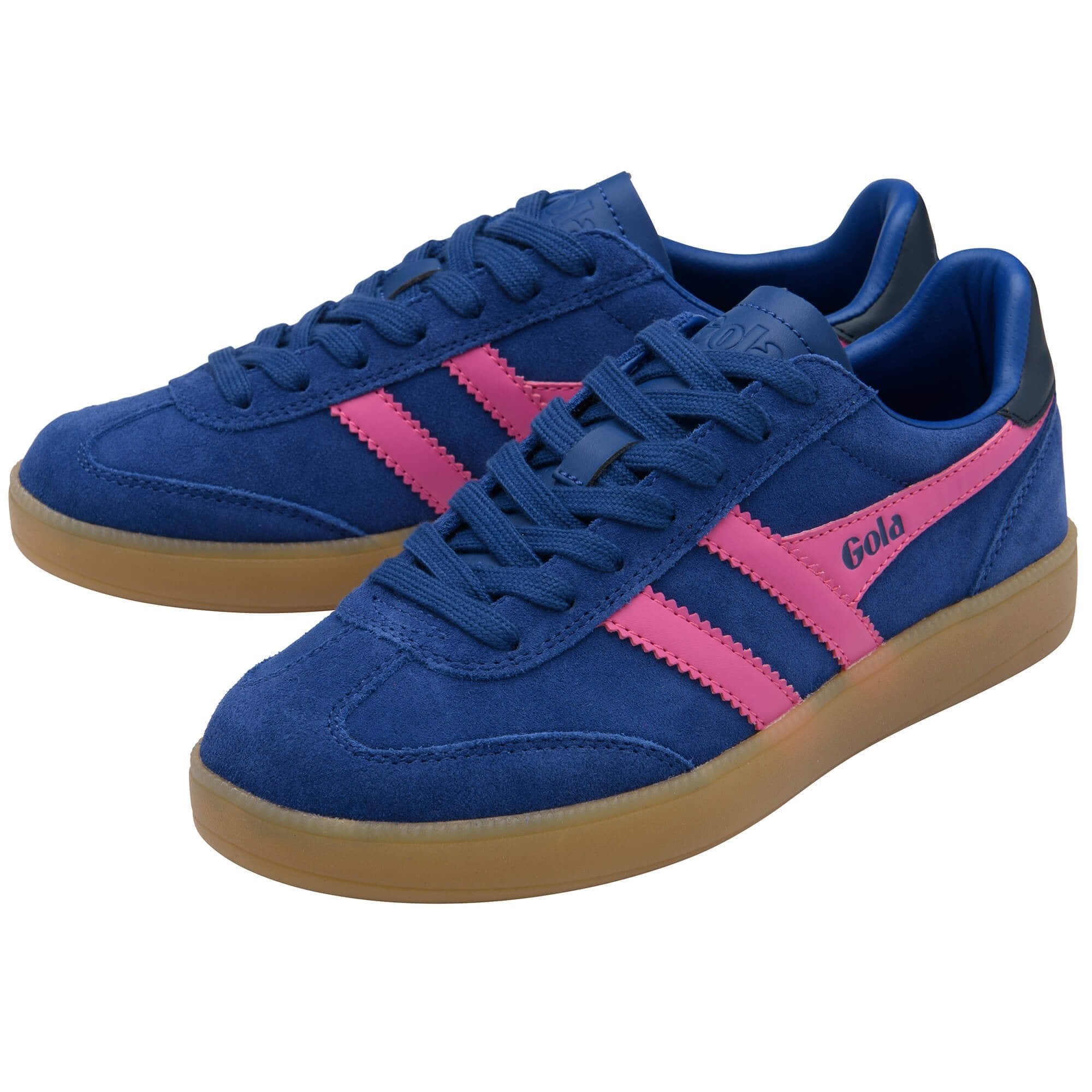 Retro blue suede trainers