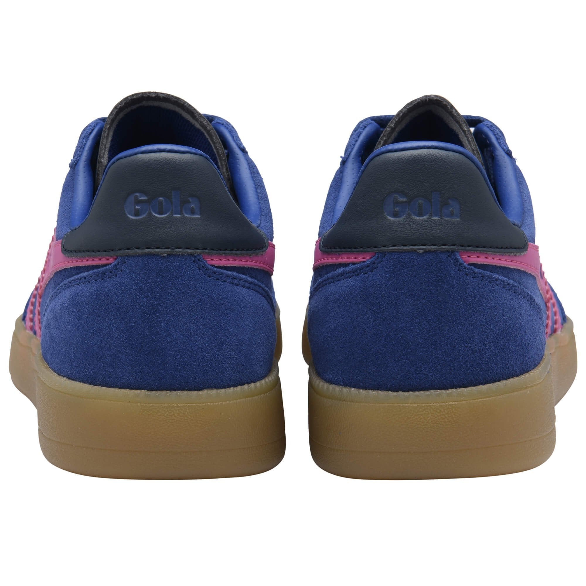 Gola Viper Women's Suede Heritage Sneakers – Deep Blue/Shocking Pink