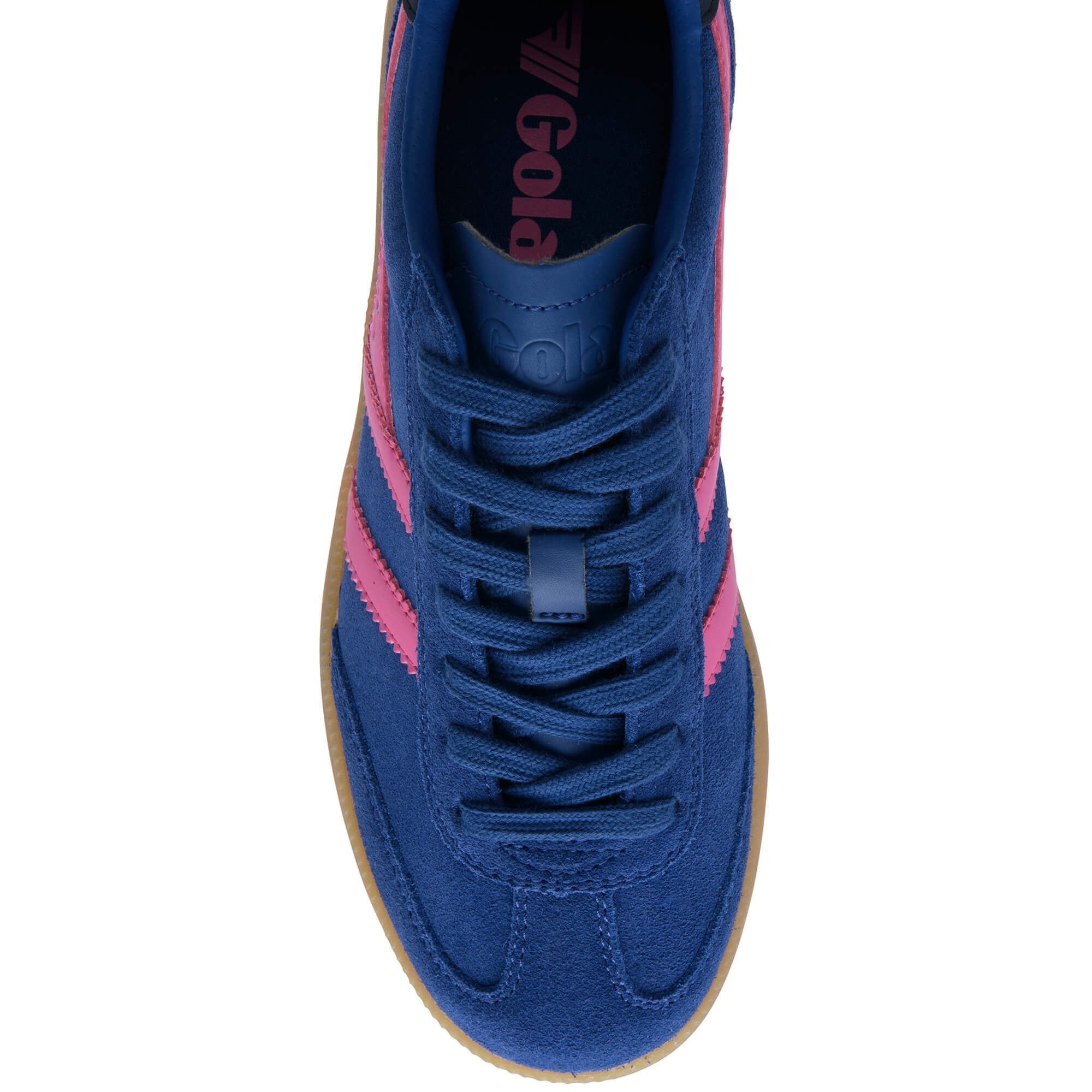 Gola Viper Women's Suede Heritage Sneakers – Deep Blue/Shocking Pink
