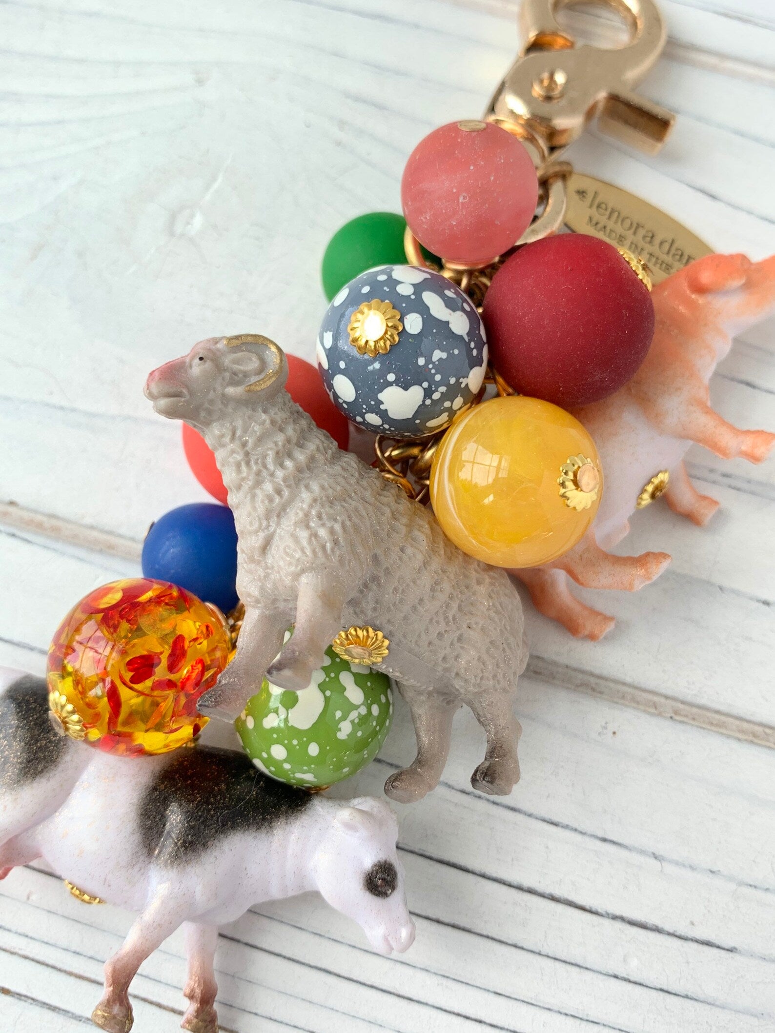 Lenora Dame Barnyard Animal Purse Charm