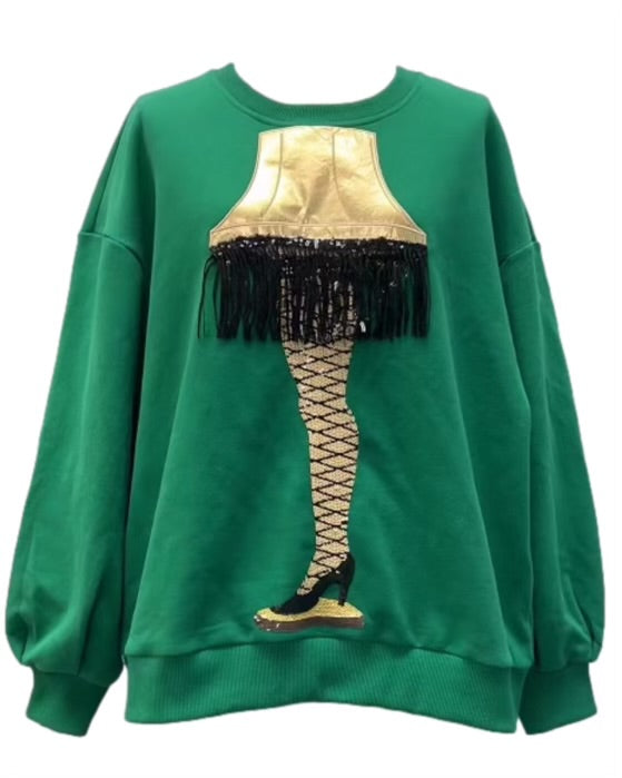 Queen of Sparkles Leg Lamp Pullover Sweatshirt