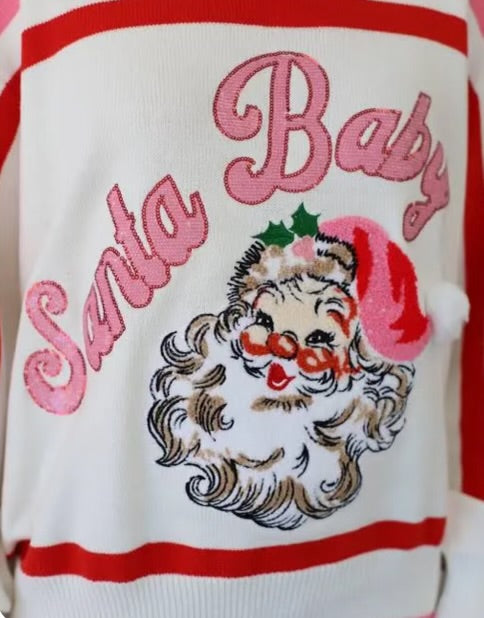 Queen of Sparkles Santa Baby Sweater