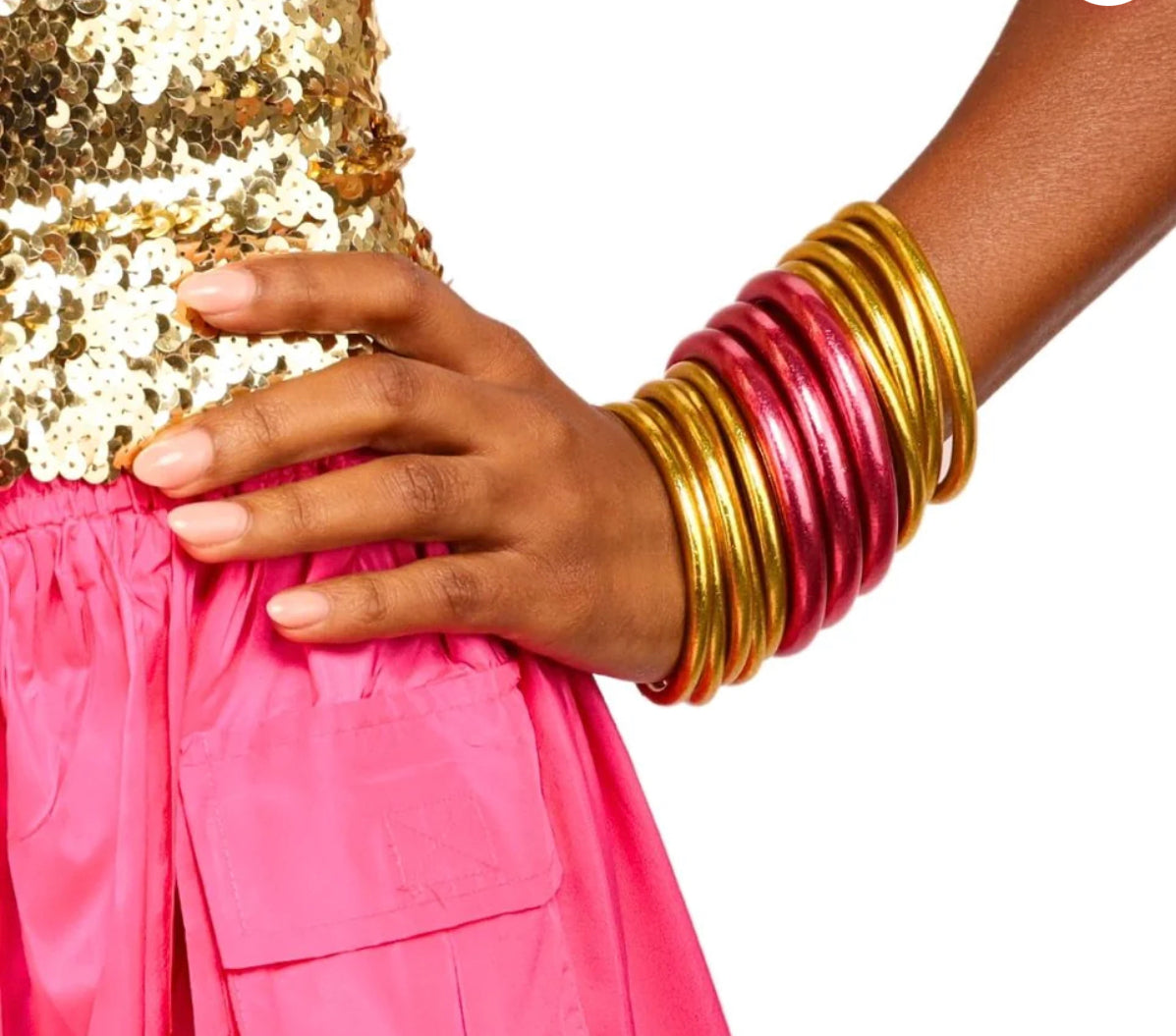 BuDhaGirl Tzubbie All Weather Bangle Pink