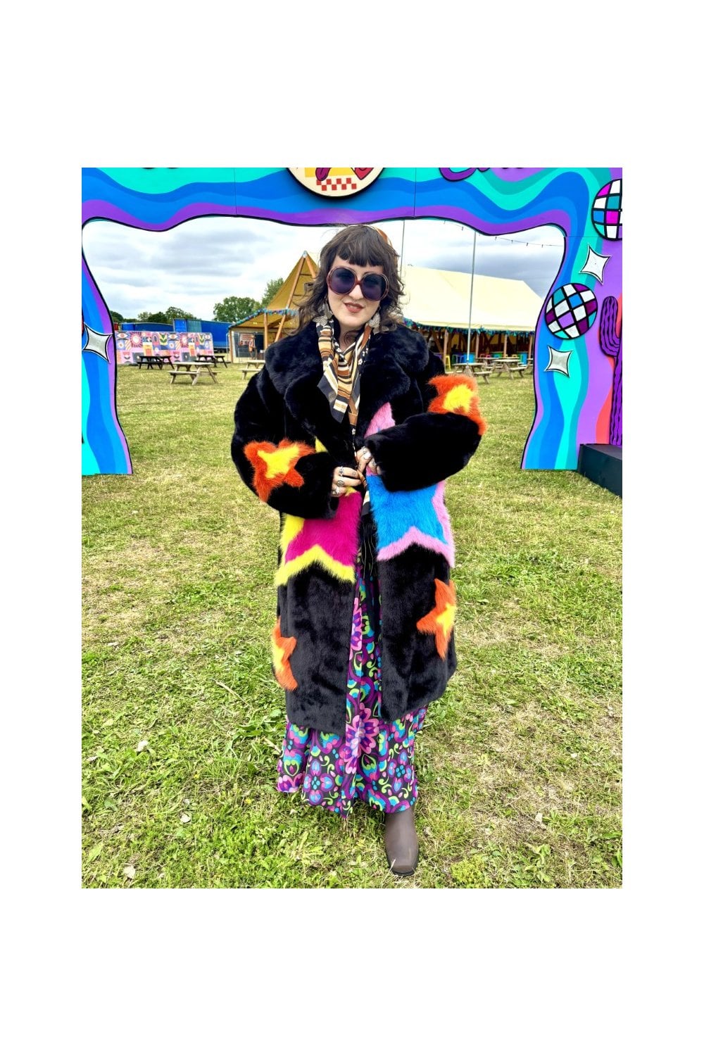 Jayley Hand Made Bamboo Faux Fur Star Coat