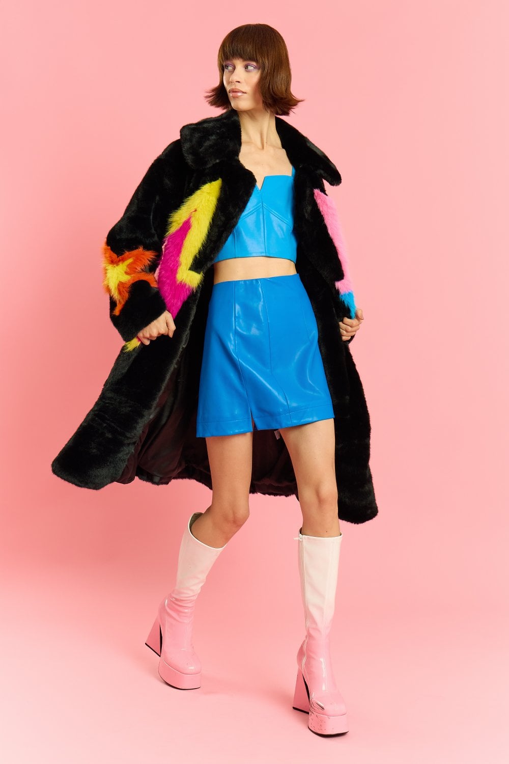 Jayley Hand Made Bamboo Faux Fur Star Coat