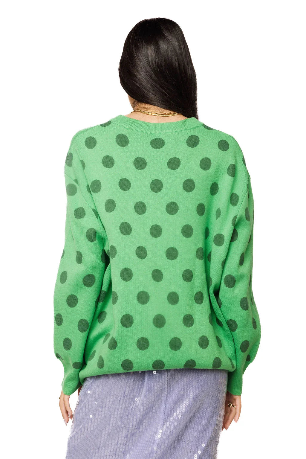 Queen of Sparkles Scardy-Cat Polkadot Sweater