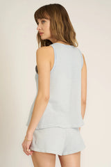 Project Social T Other Side Terry Tank Blue Dusk