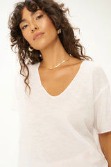 Project Social T Robby Scoop Neck Tee White