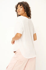 Project Social T Robby Scoop Neck Tee White