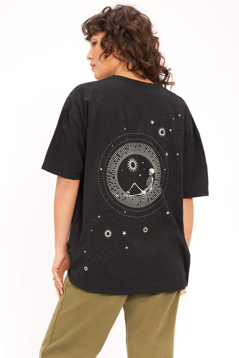 Project Social T Skeleton Sun and Moon Oversized Tee
