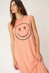 Project Social T Wine Eyes Tank Dress