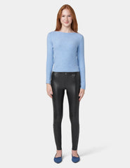 HUE Mid Rise Leatherette Leggings