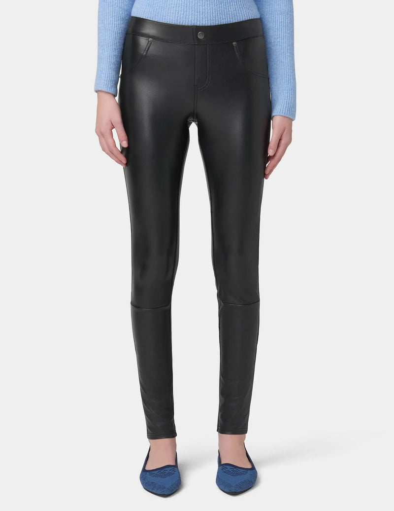 HUE Mid Rise Leatherette Leggings