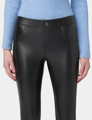 HUE Mid Rise Leatherette Leggings