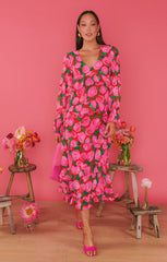 Show Me Your Mumu Prim Mini Dress Blooming Tulips
