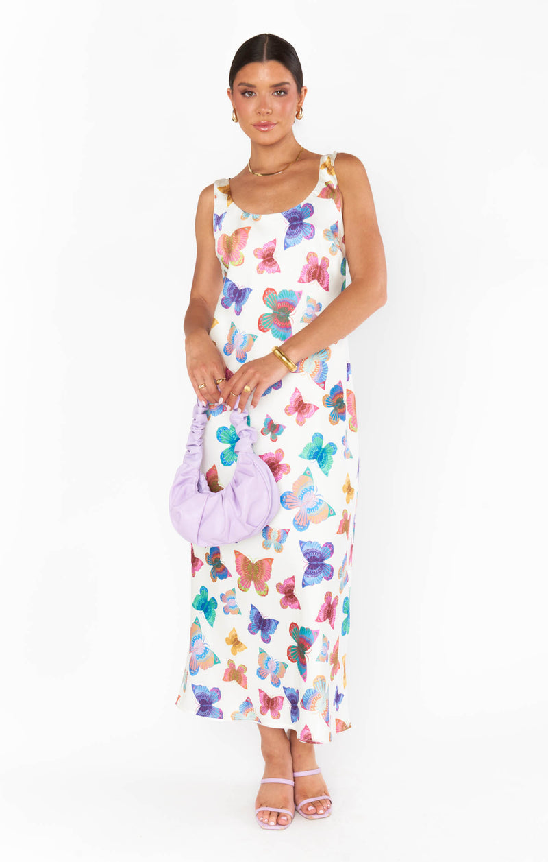 Show Me Your Mumu Serenade Slip Dress Rainbow Butterflies