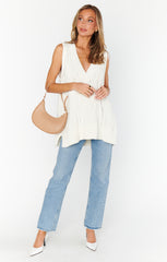 Show Me Your Mumu Reid Sweater Vest Cream Cable