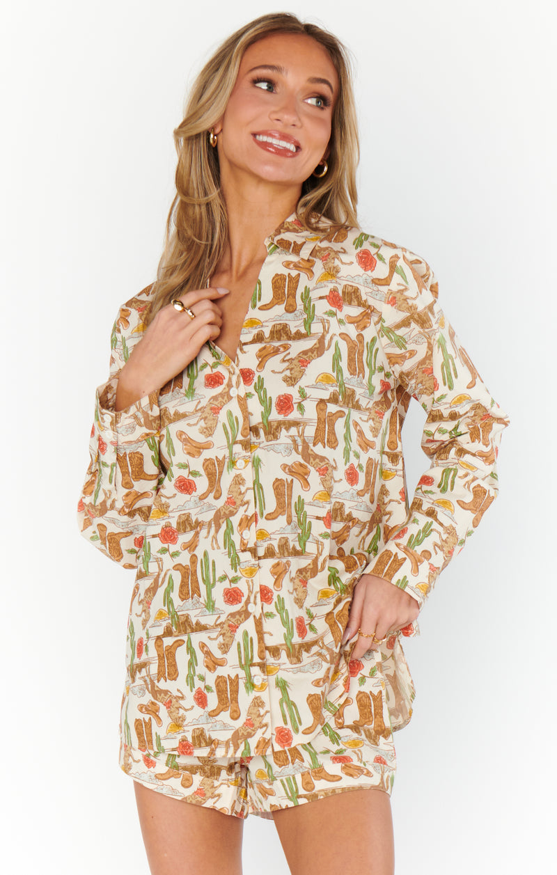 Show Me Your Mumu Early Riser PJ Set Rodeo Escape