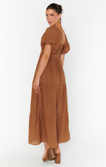 Show Me Your Mumu Joanna Midi Dress Brown