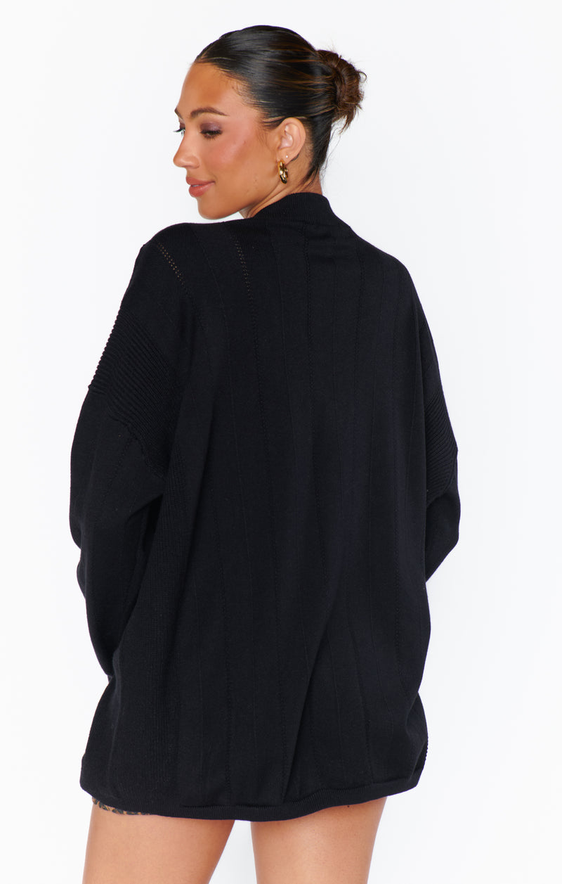 Show Me Your Mumu Ozzy Oversized Sweater Black Knit