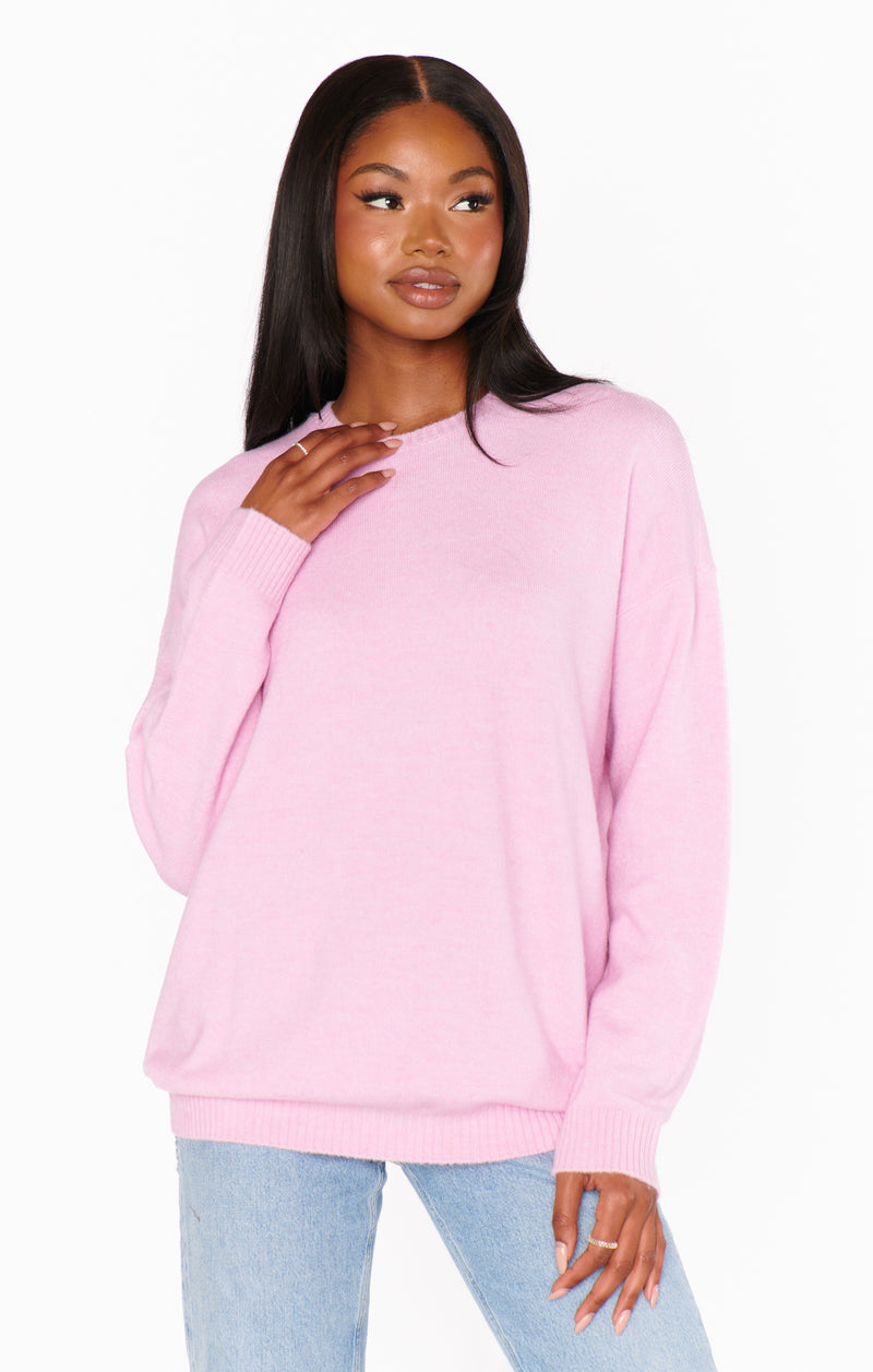 Show Me Your Mumu Feel Good Sweater Mauve Pink Knit