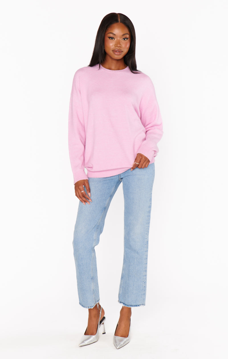 Show Me Your Mumu Feel Good Sweater Mauve Pink Knit