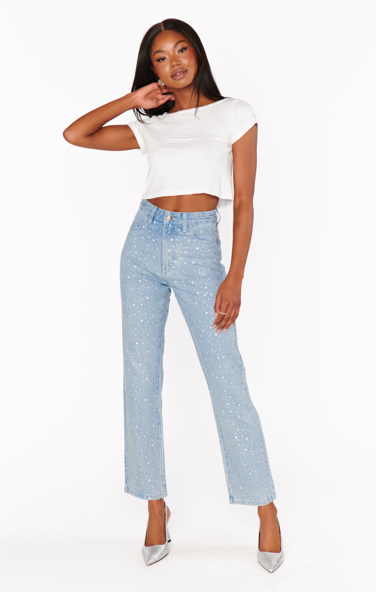 Show Me Your Mumu Icon Jeans Embellished Indigo