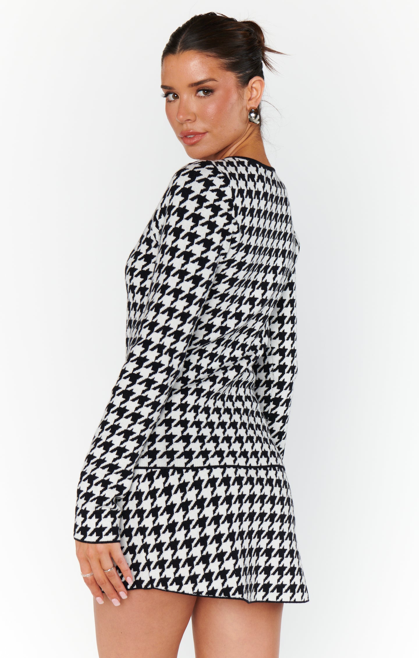 Show Me Your Mumu Tippi Top Houndstooth Knit