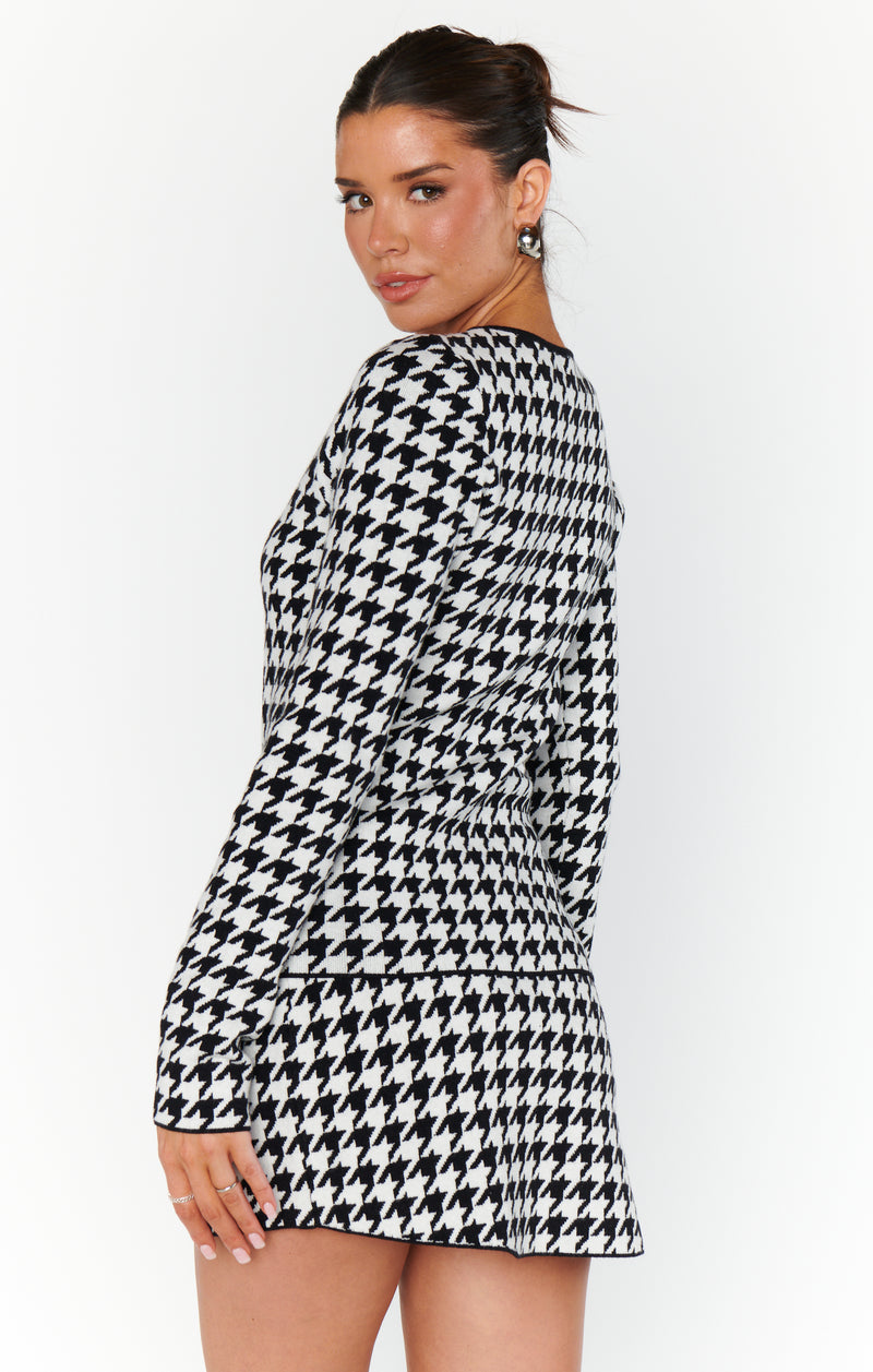 Show Me Your Mumu Tippi Top Houndstooth Knit