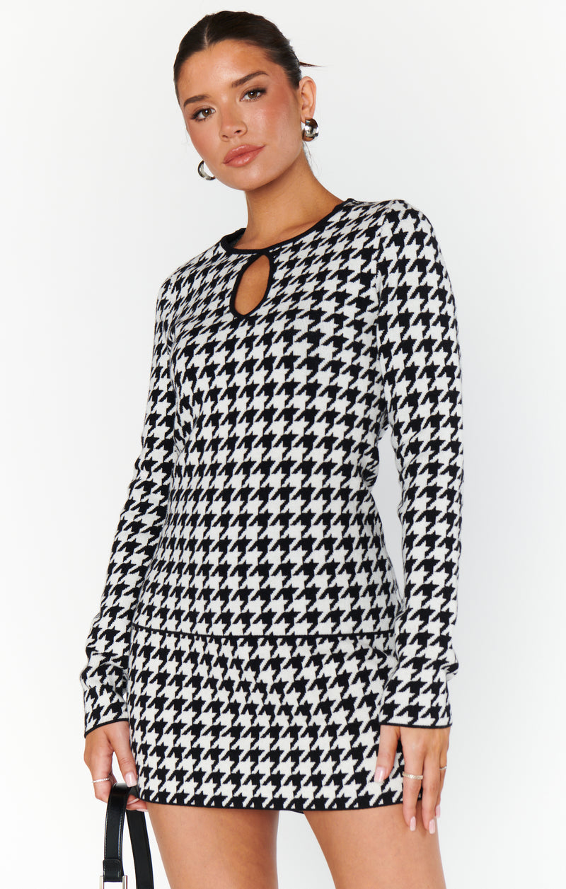 Show Me Your Mumu Tippi Top Houndstooth Knit