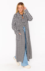 Show Me Your Mumu Shasta Sweater Jacket Houndstooth Knit