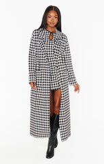 Show Me Your Mumu Shasta Sweater Jacket Houndstooth Knit