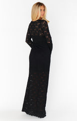 Show Me Your Mumu Anjelica Maxi Dress Black Lace