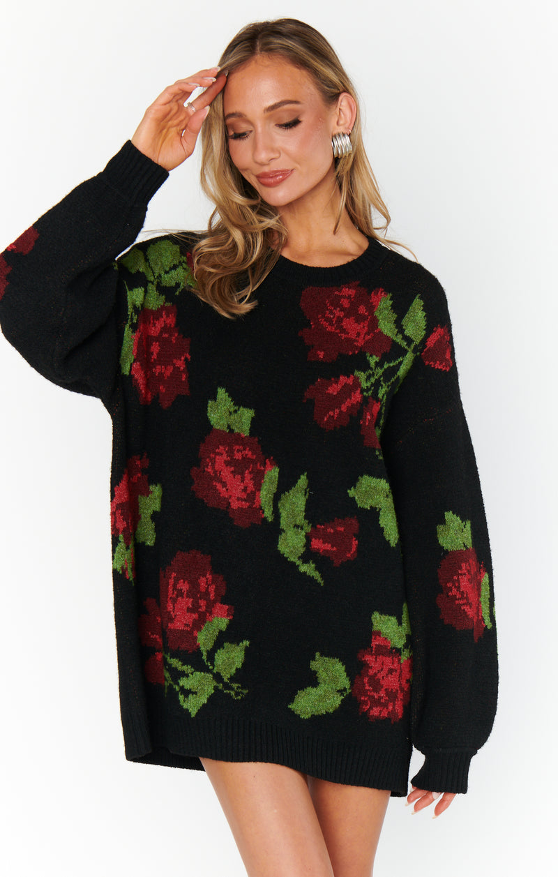 Show Me Your Mumu Summit Sweater Send Me Roses Knit