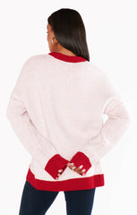 Show Me Your Mumu Classic Crewneck Sweater Merry Graphic Knit