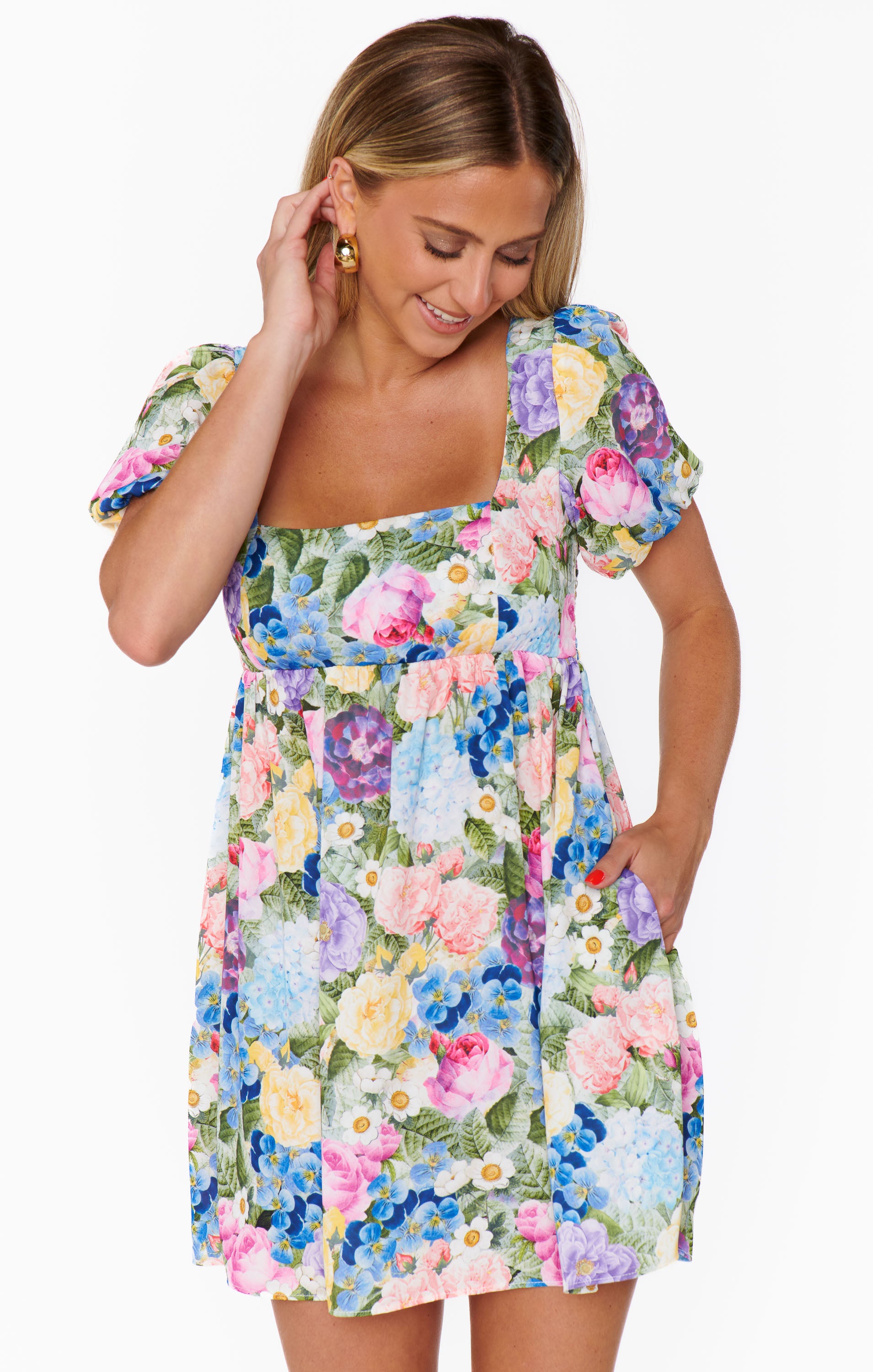 Show Me Your Mumu Smitten Babydoll Dress Flower Shop