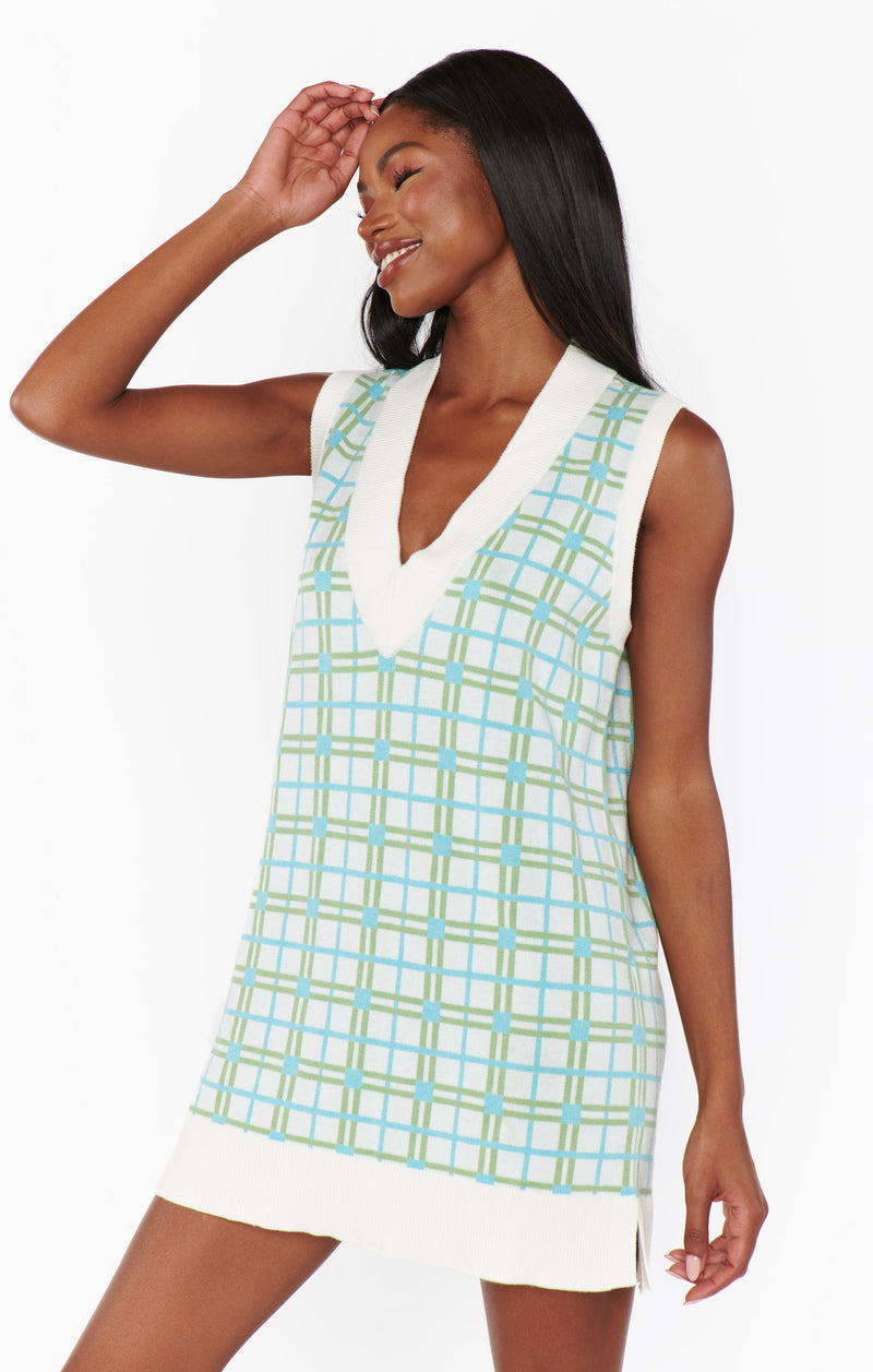 Show Me Your Mumu Hartford Tank Sweater Dress On The Green Plaid Knit*FEBRUARY PRE-ORDER*