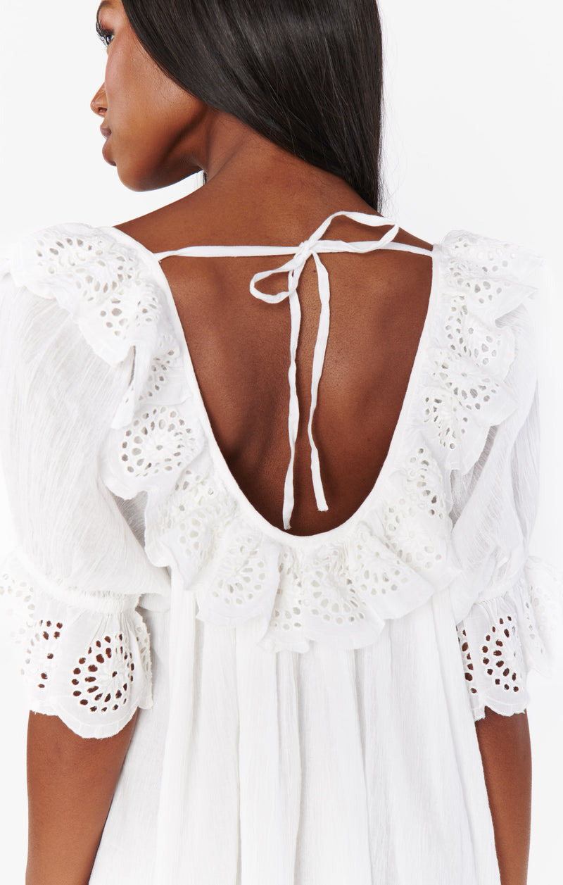 Show Me Your Mumu Toulouse Dress White Eyelet