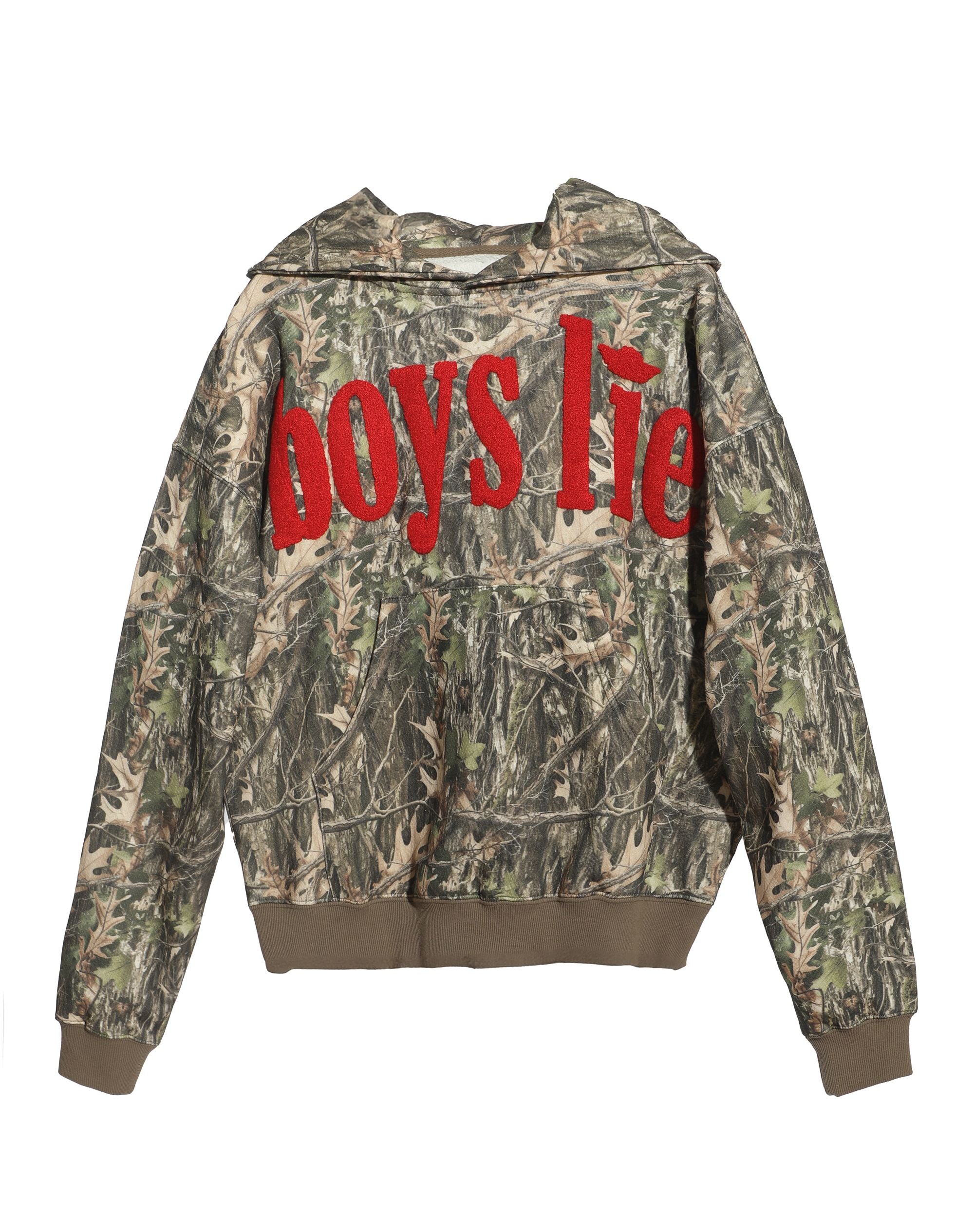 Boys Lie Manhunt Racer Hoodie Camo