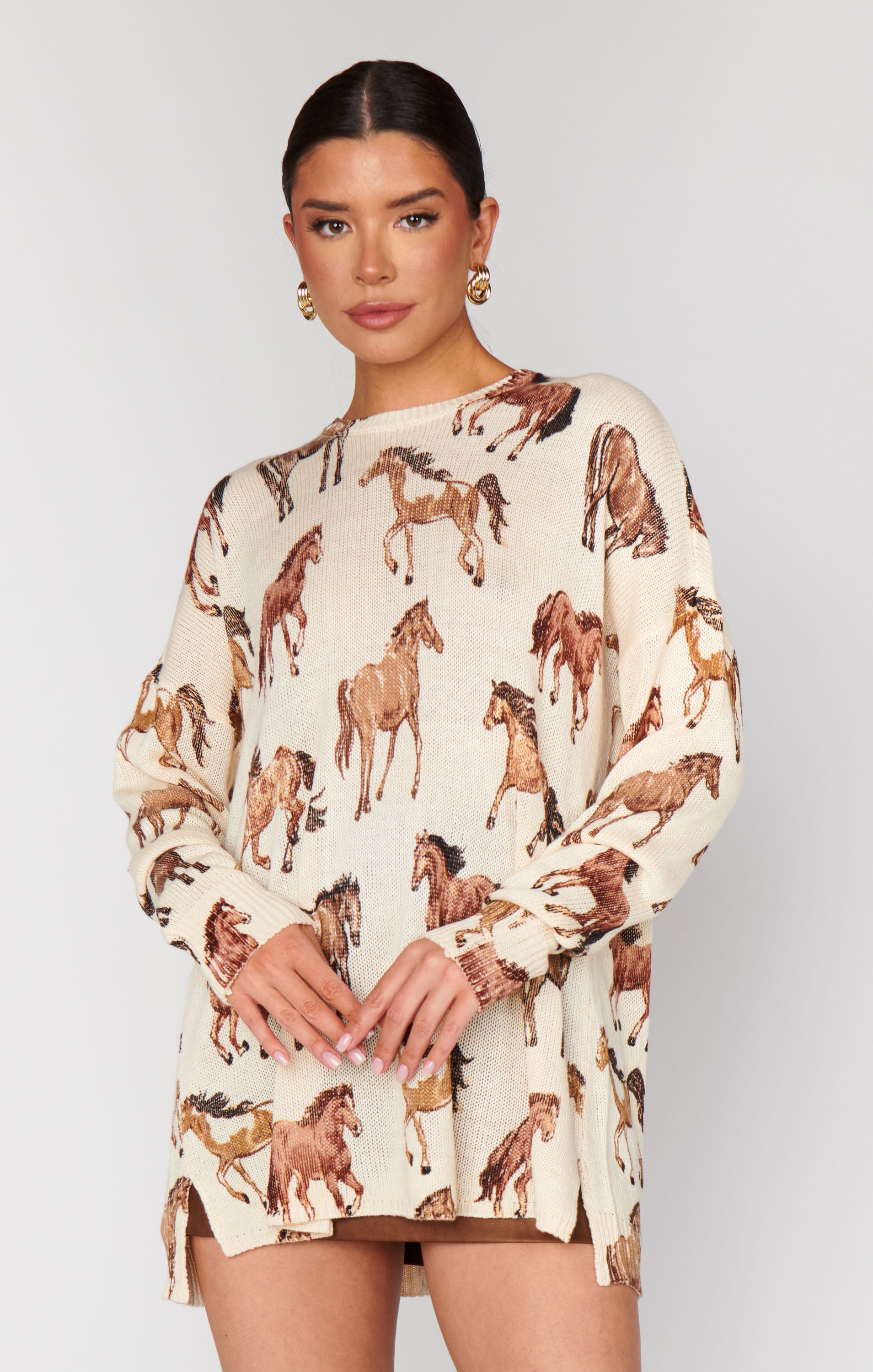 Show Me Your Mumu Bonfire Sweater Wild Horses Knit