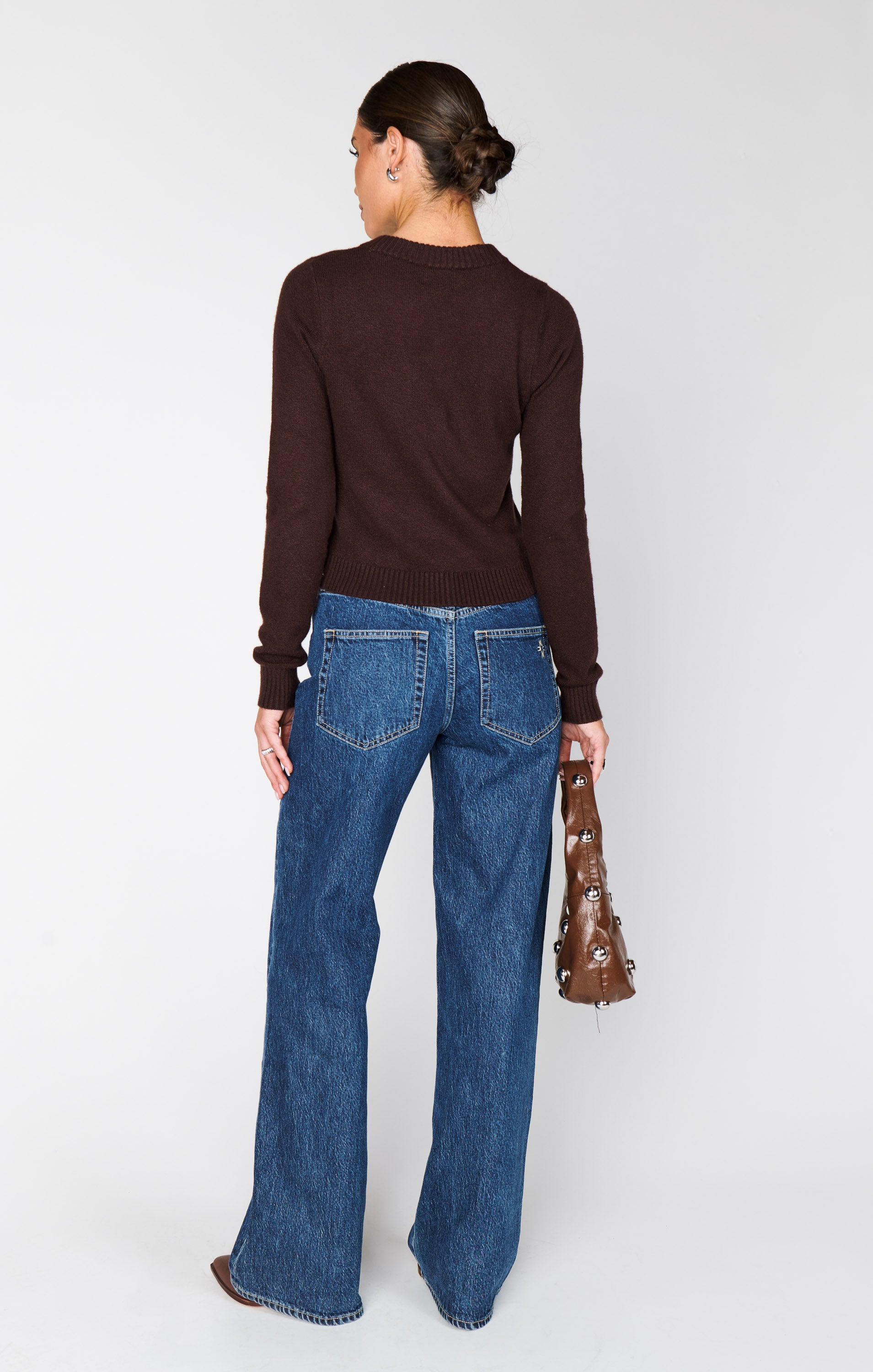 Show Me Your Mumu Tuck in Sweater Mocha Knit