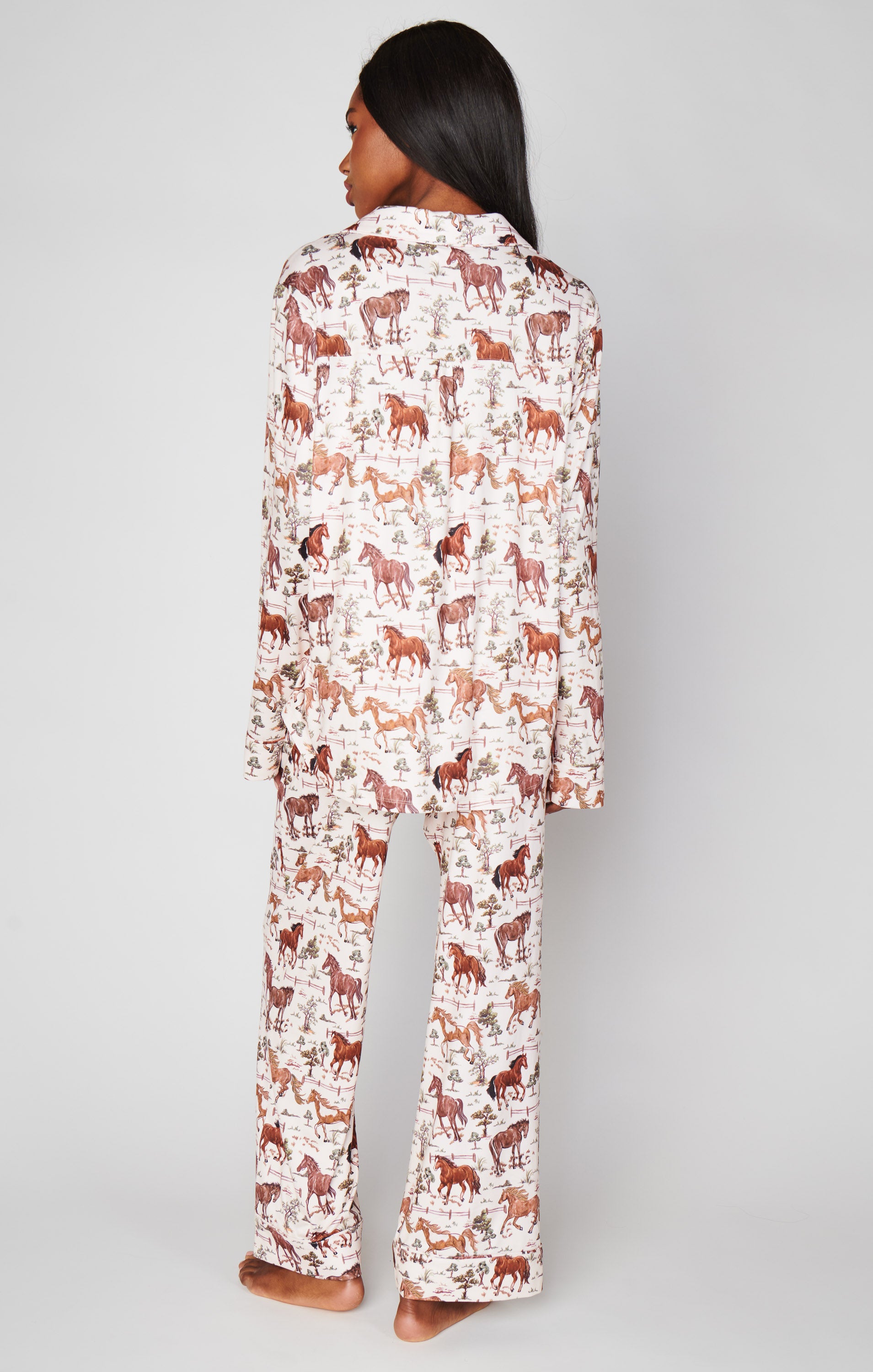 Show Me Your Mumu Classic PJ Set Country Horses Jersey