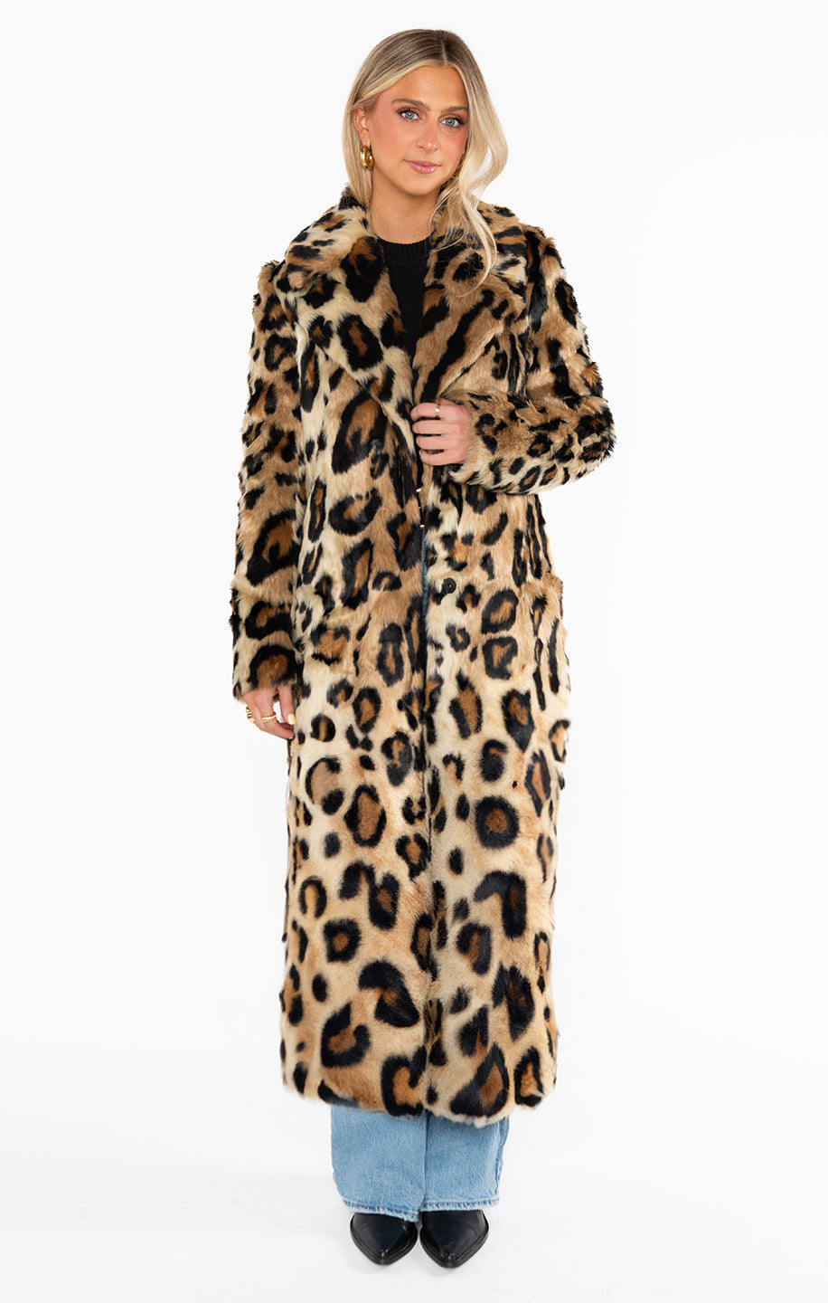 Show Me Your Mumu Miss Cindy Overcoat Feline Faux Fur