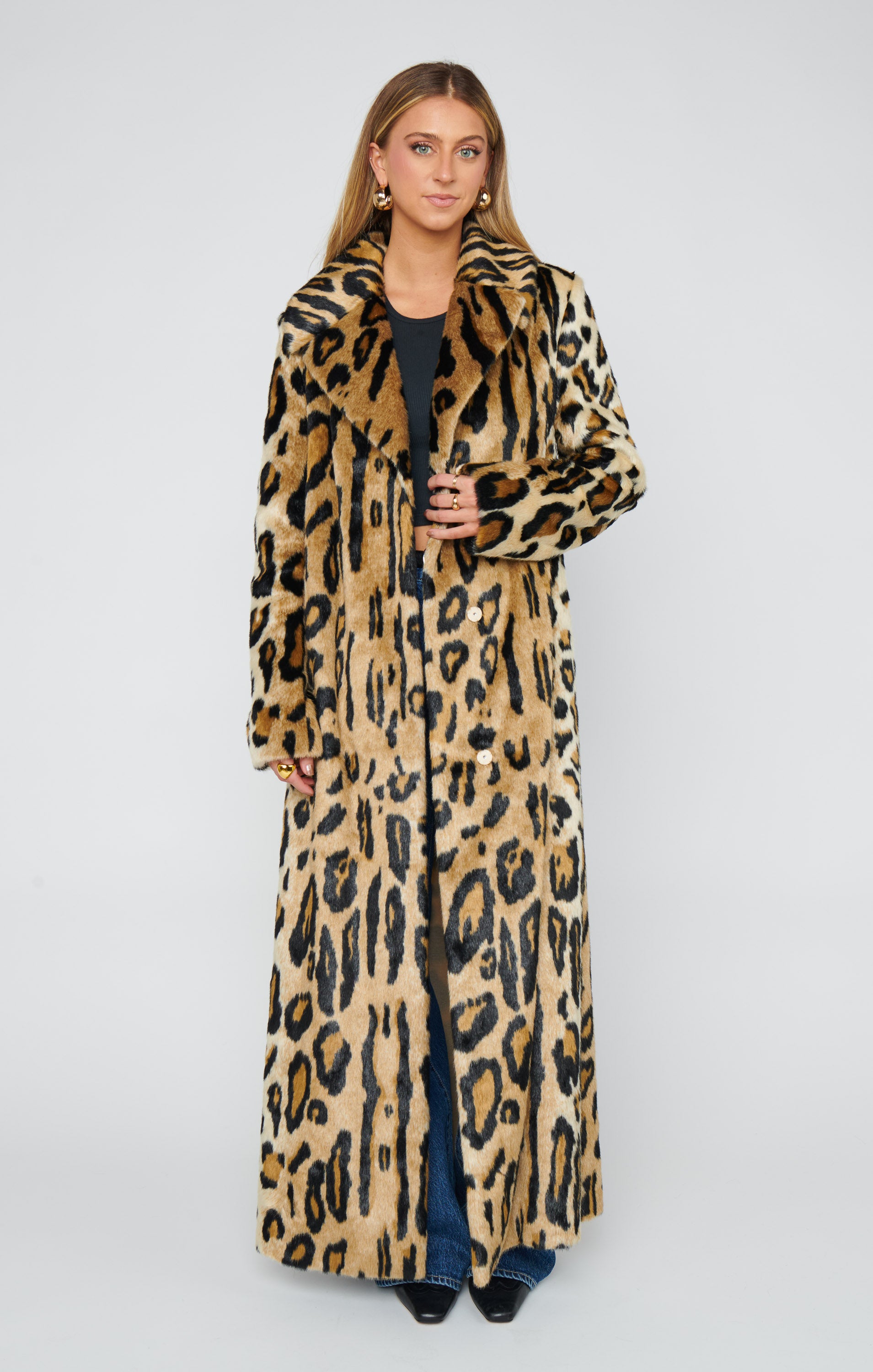 Show Me Your Mumu Miss Cindy Overcoat Feline Faux Fur