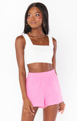 Show Me Your Mumu Ansley Crop Top White