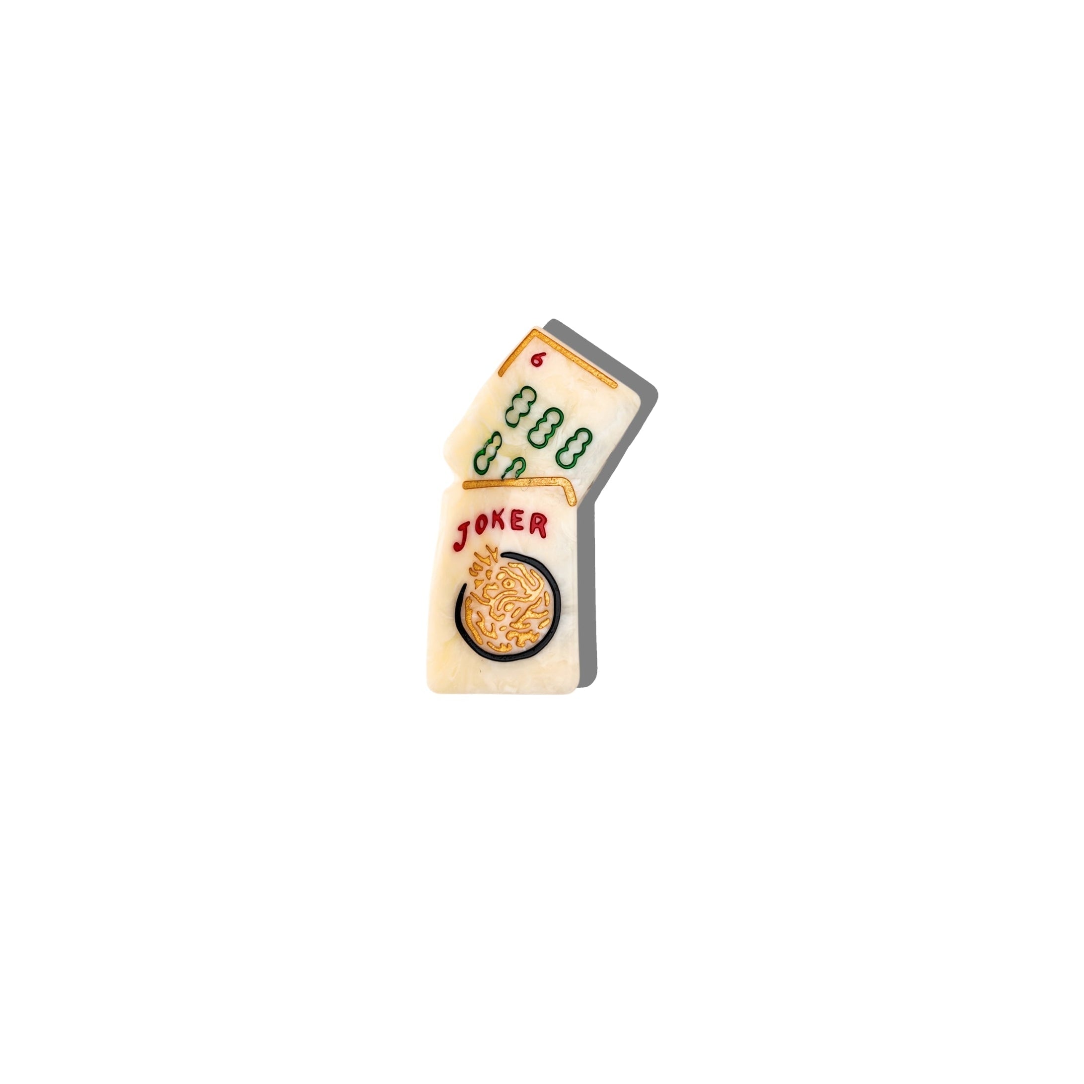 Hand-Painted Mini Mahjong Claw Hair Clip | Eco-Friendly