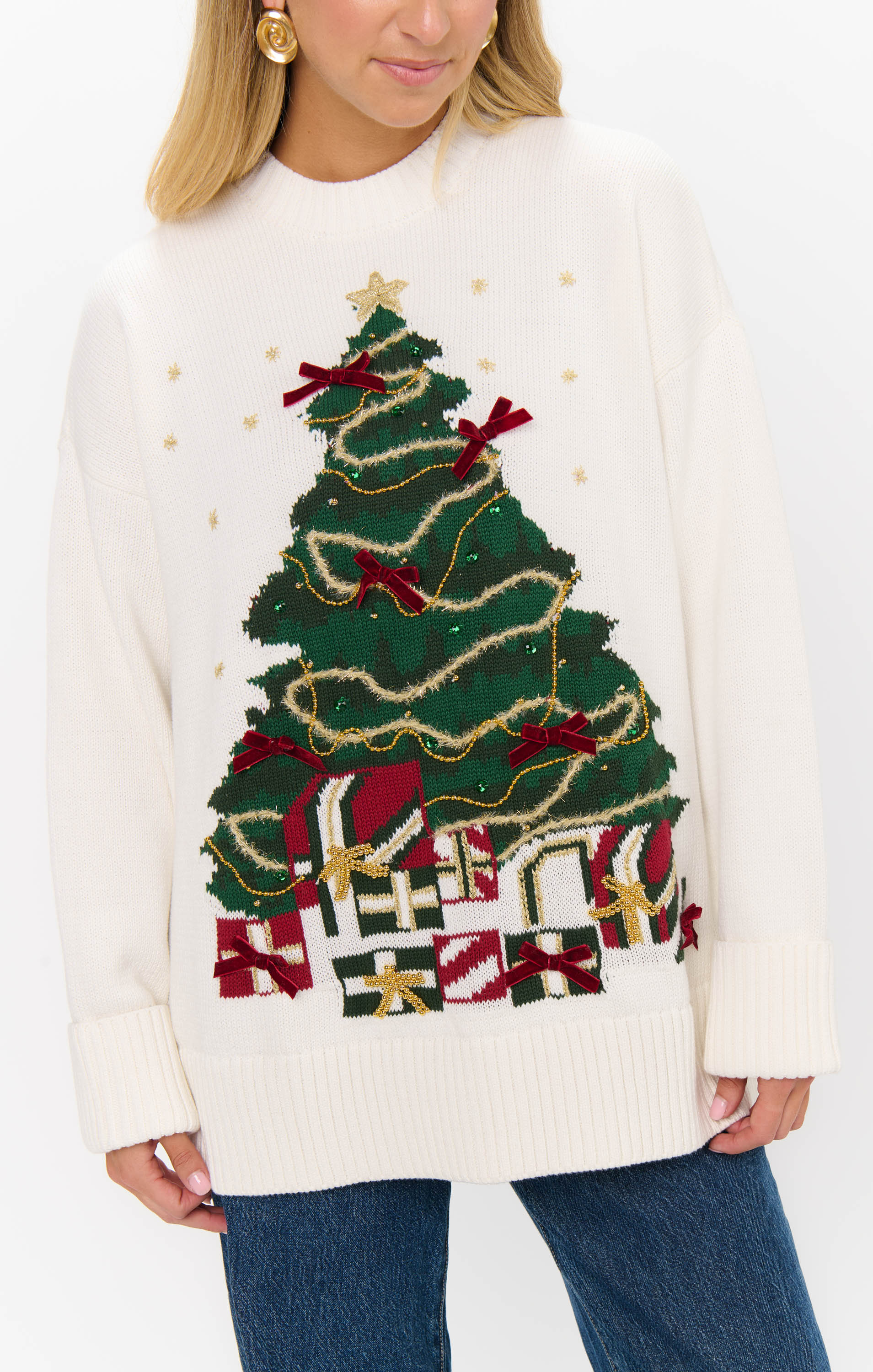 Show Me Your Mumu Fireside Sweater Christmas Tree Knit*OCTOBER PRE-ORDER*