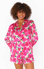 Show me Your Mumu Early Riser PJ Set Pink Floral Soiree Silky