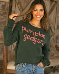 Wooden Ships Pumpkin Season Cropped Crew Chunky Sweater